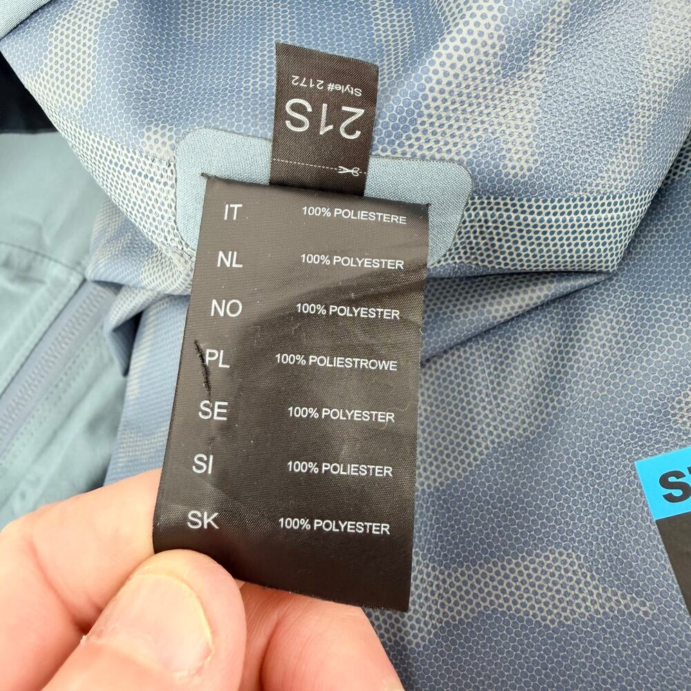 KÜHL Stretch Voyagr Rain Jacket Dusty Blue, Waterproof Hooded Anorak, Women's L - Picture 6 of 16